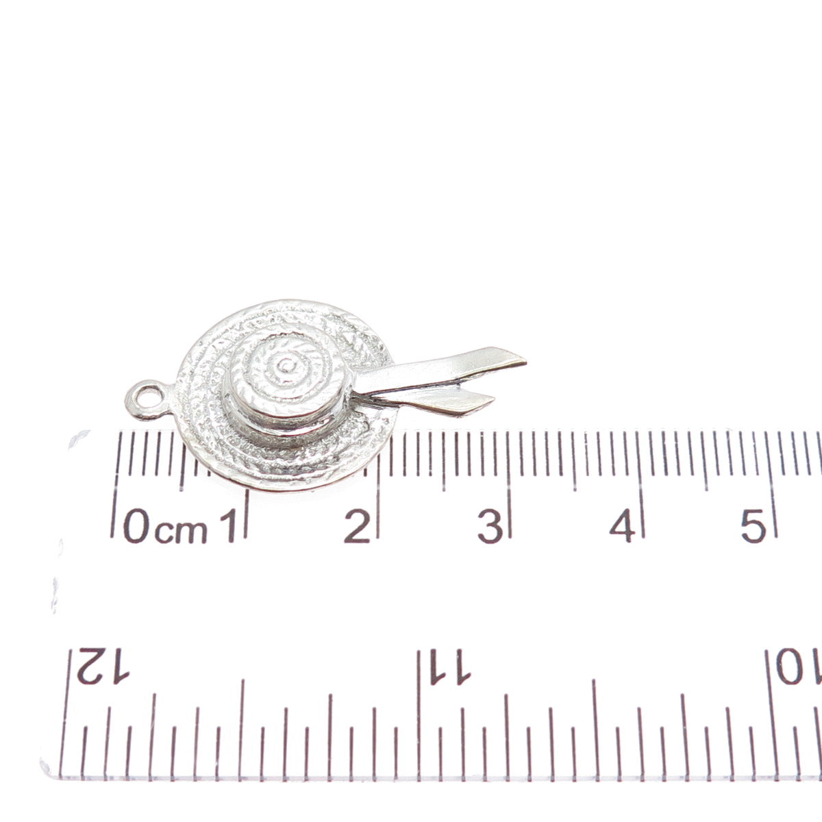 925 Sterling Silver Vintage Picnic Hat Charm Pendant