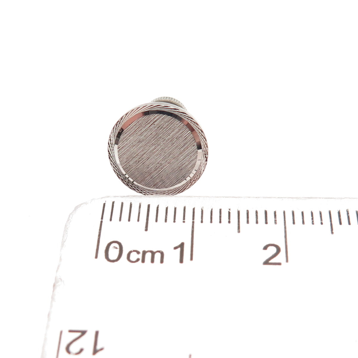925 Sterling Silver Vintage Brushed Tie Tack / Lapel Pin