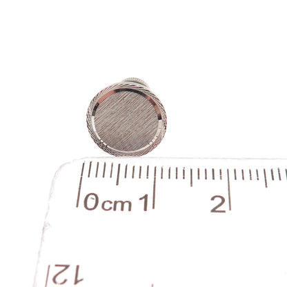 925 Sterling Silver Vintage Brushed Tie Tack / Lapel Pin