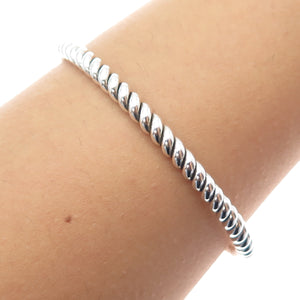 SILPADA 925 Sterling Silver Vintage Twisted Bangle Bracelet 8.25"