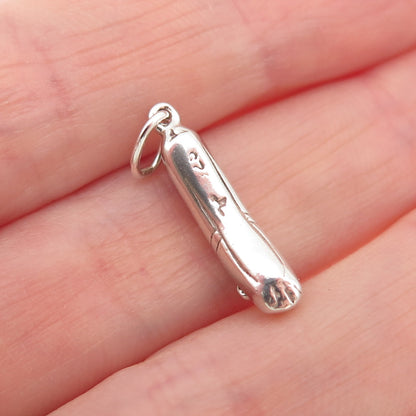 Sunwest 925 Sterling Silver Vintage Ballet Shoe 3D Mini Charm Pendant