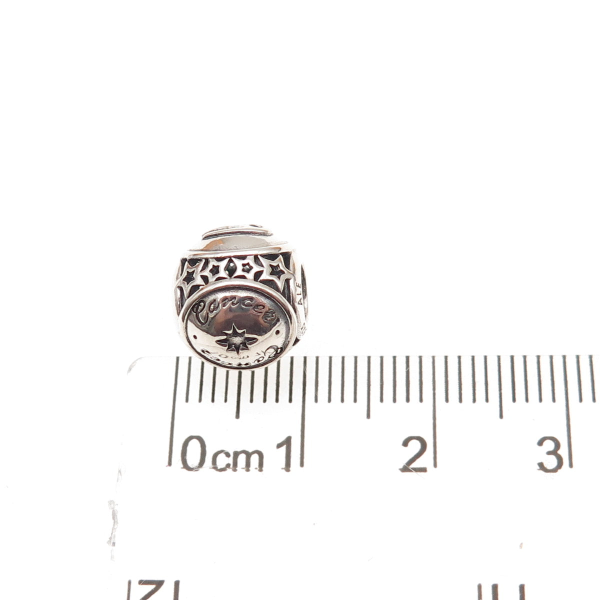 Pandora 925 Sterling Silver Cancer Zodiac Sign Slide Bead Charm