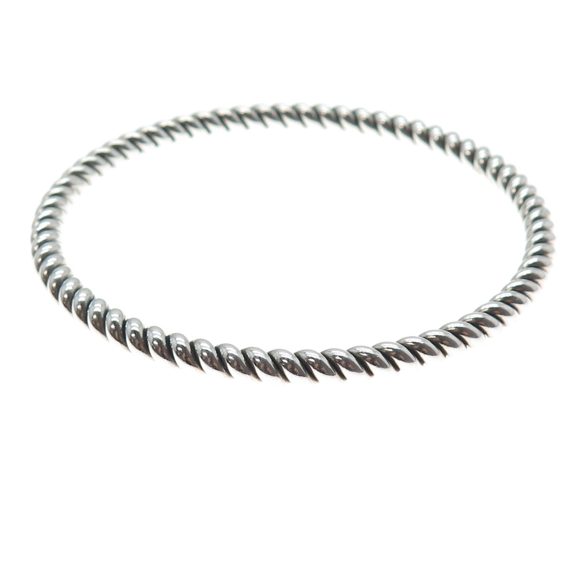 SILPADA 925 Sterling Silver Vintage Twisted Bangle Bracelet 8.25"