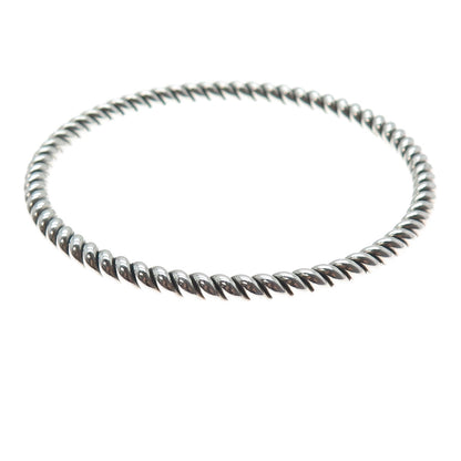 SILPADA 925 Sterling Silver Vintage Twisted Bangle Bracelet 8.25"