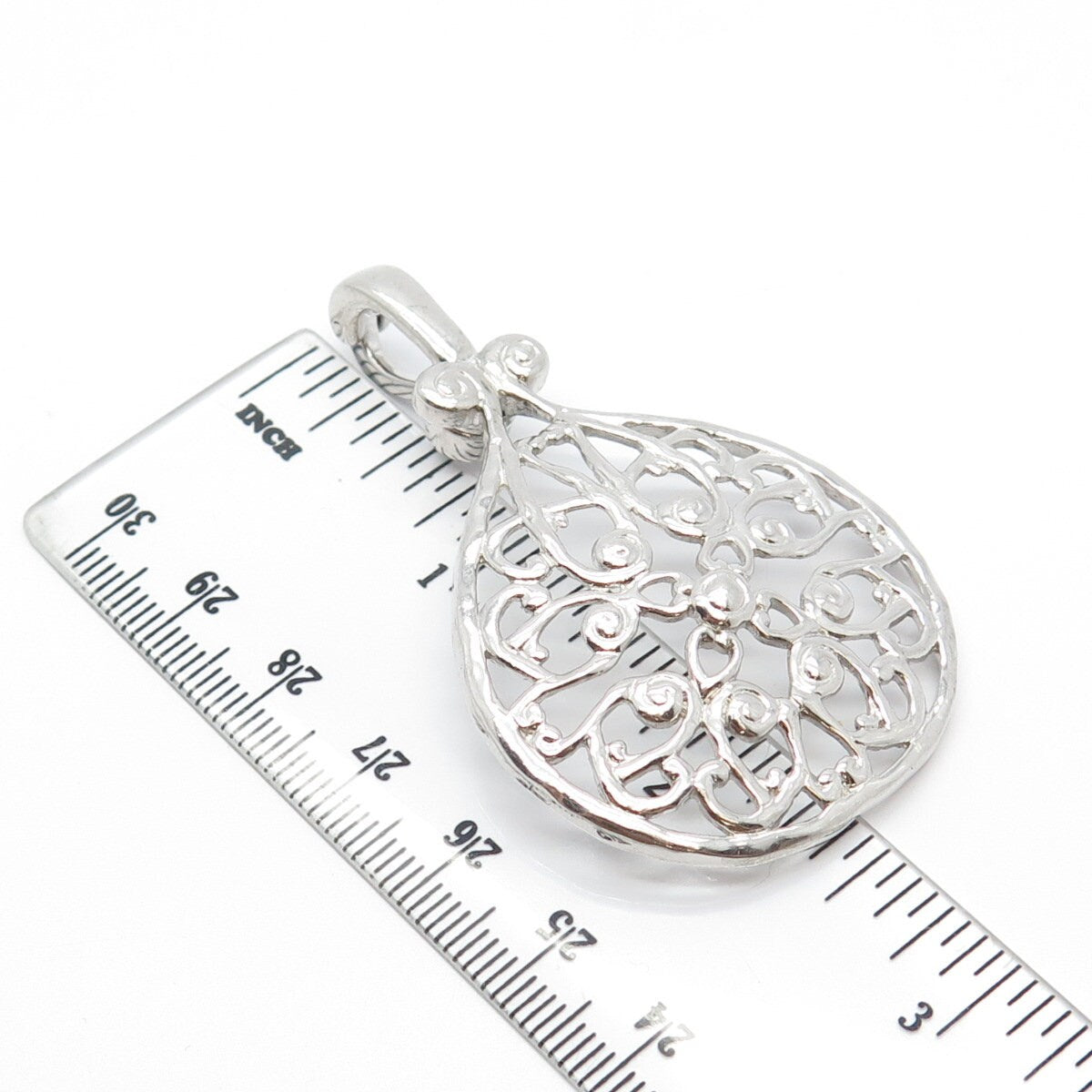 925 Sterling Silver Vintage Ornate Pendant