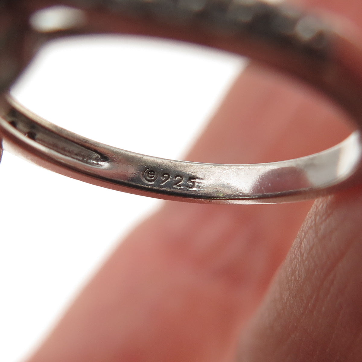 925 Sterling Silver Round-Cut C Z Engagement Ring Size 7