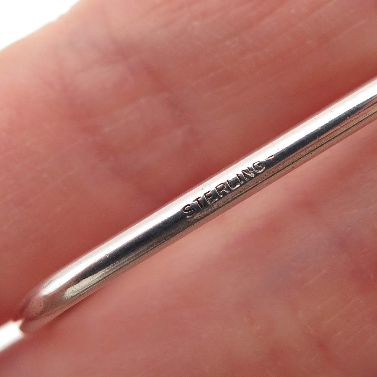 925 Sterling Silver Vintage Round Tag Fob Carabiner Key Ring Holder