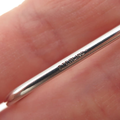 925 Sterling Silver Vintage Round Tag Fob Carabiner Key Ring Holder