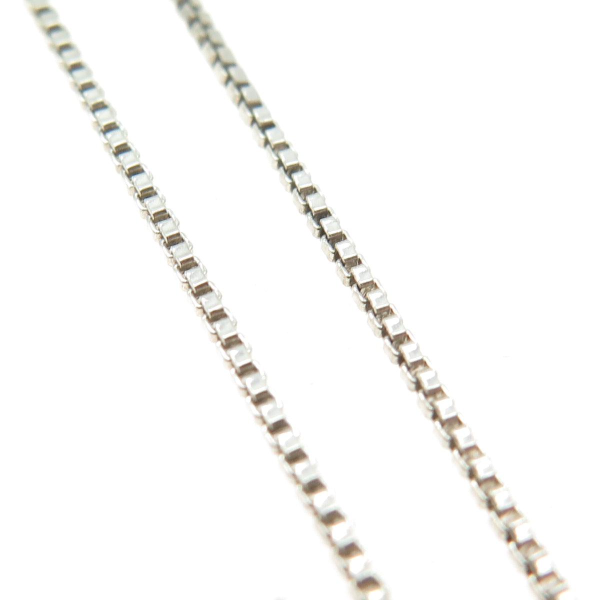 925 Sterling Silver Italy Box Chain Necklace 16"