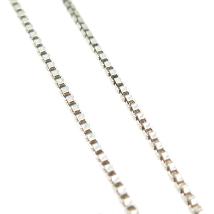 925 Sterling Silver Italy Box Chain Necklace 16"