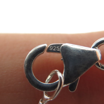 HAGIT GORALI 925 Sterling Silver Vintage Israel Amethyst Box Chain Necklace 18"