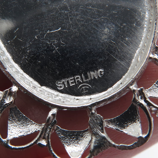 ART'S ELEGANCE 925 Sterling Silver Vintage Prayer Hands Religious Charm Pendant