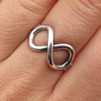 925 Sterling Silver Vintage Infinity Ring Size 5.75