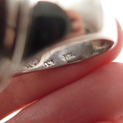 Badavici Sterling Silver Vintage Real Rutilated Quartz Modernist Ring Size 6.25