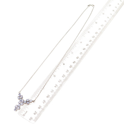 Chuck Clemency 925 Sterling Silver Real Tanzanite Cable Chain Necklace 18"