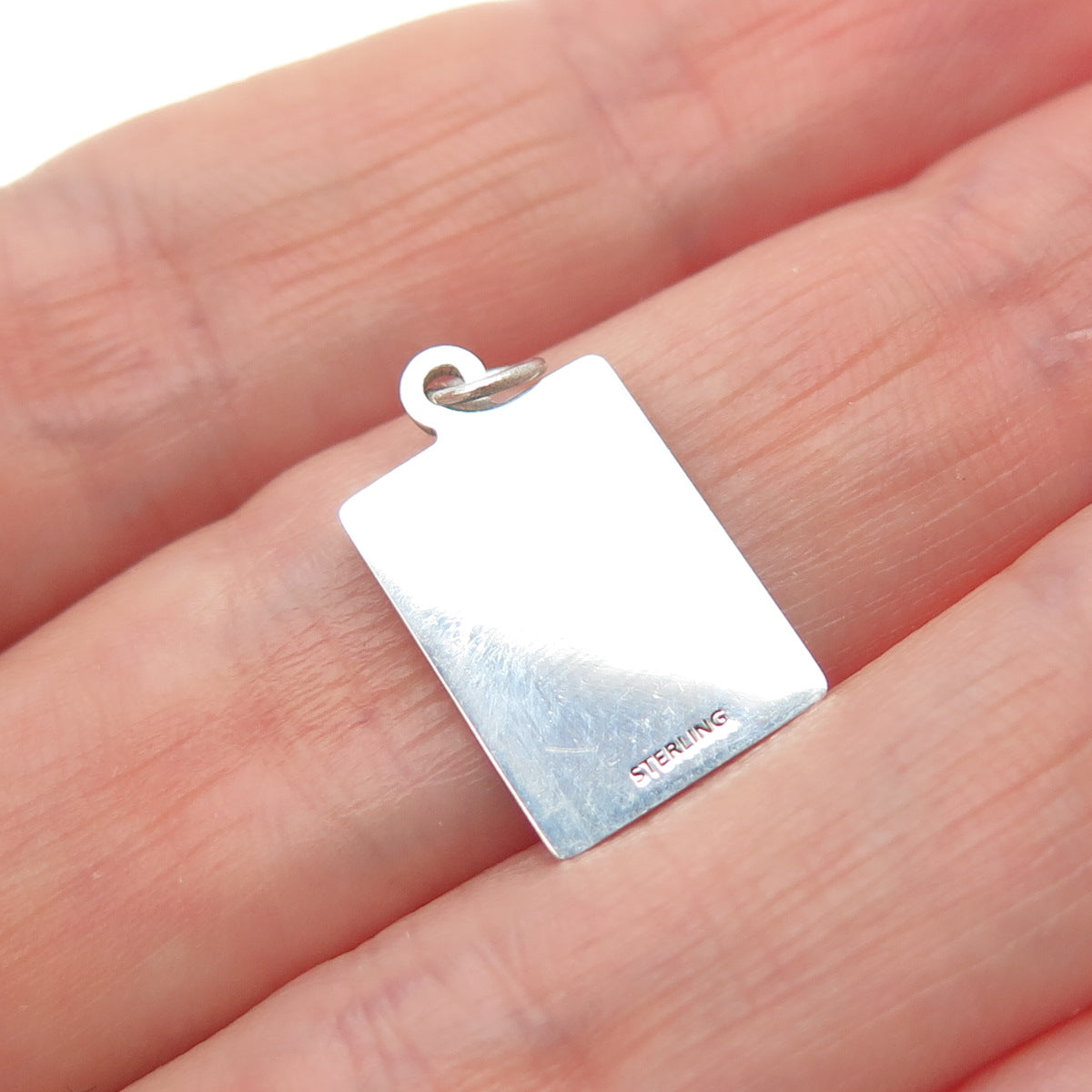 925 Sterling Silver Red Enamel Who Cares? I'm Awesome Minimalist Charm Pendant