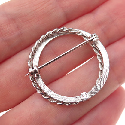 Curtis Curtman 925 Sterling Silver Vintage Circle of Life Pin Brooch