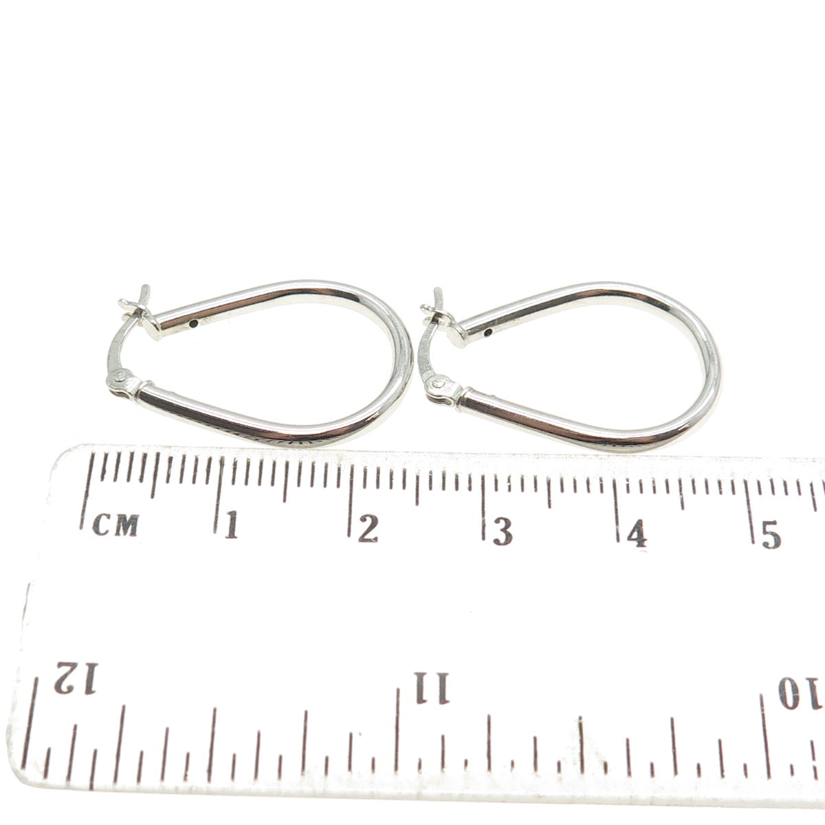 925 Sterling Silver Hinged Hoop Earrings