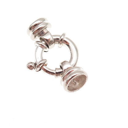 925 Sterling Silver Vintage Italy Bracelet / Necklace Spring Ring Lock Clasp