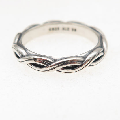 Pandora 925 Sterling Silver Twisted Band Ring Size 8.25