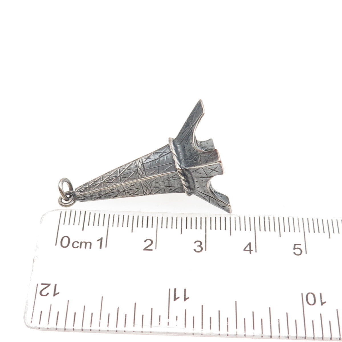 LANCOME Paris 925 Sterling Silver Vintage Eiffel Tower Oxidized 3D Pendant