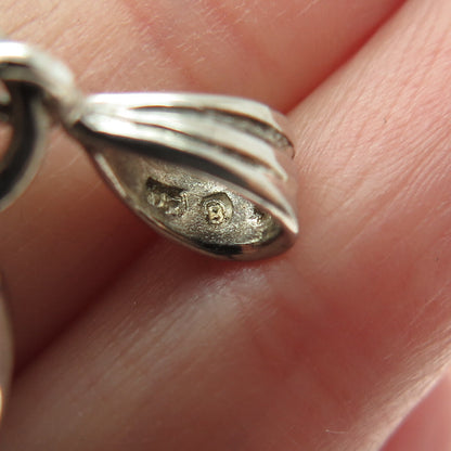 BEAU 925 Sterling Silver Vintage Diamond-Cut Filigree Heart Pendant