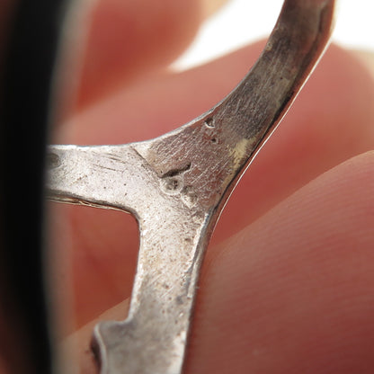 Old Pawn 925 Sterling Silver Vintage Southwestern Turquoise Ring Size 10.25