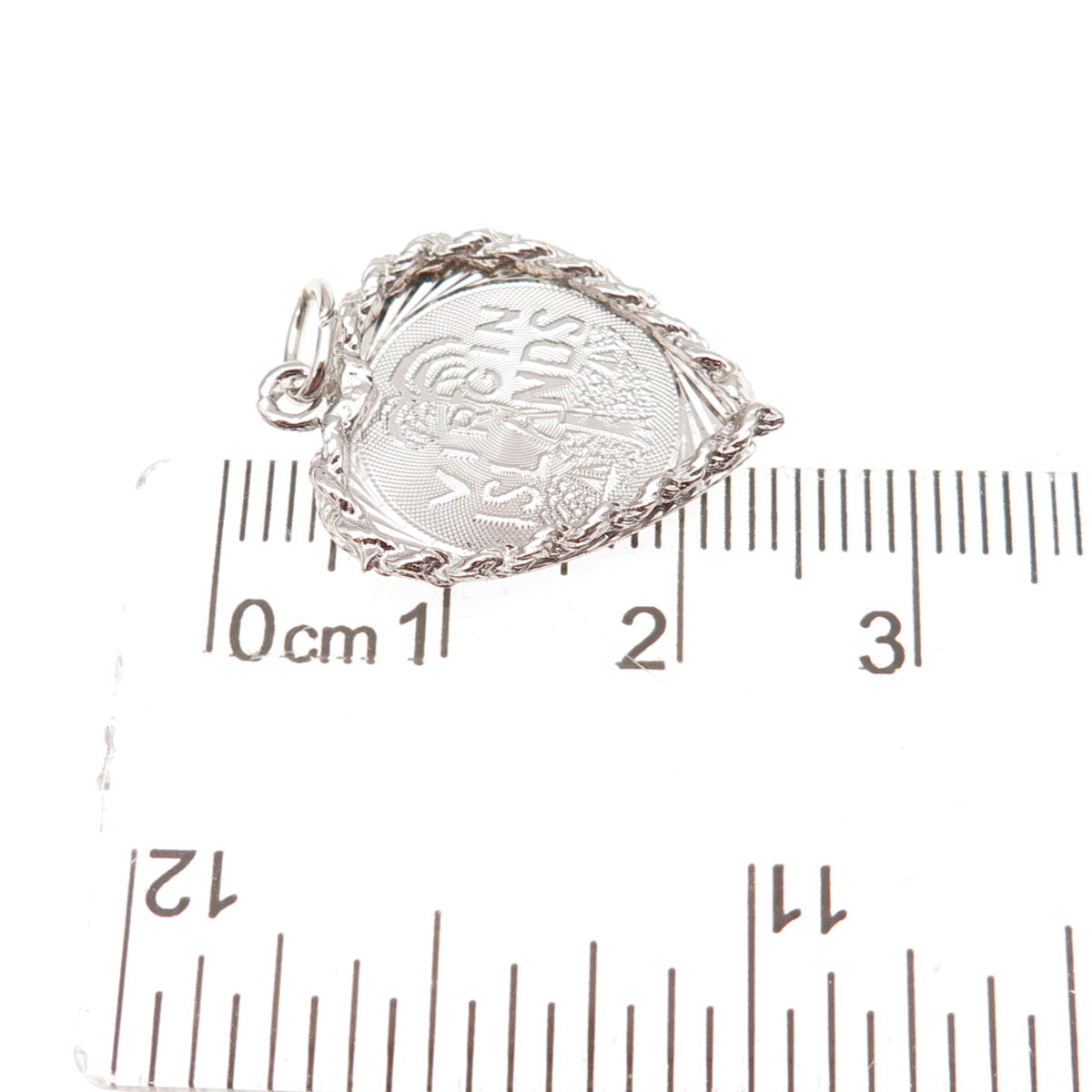 Crea 925 Sterling Silver Vintage Virgin Islands Heart Charm Pendant