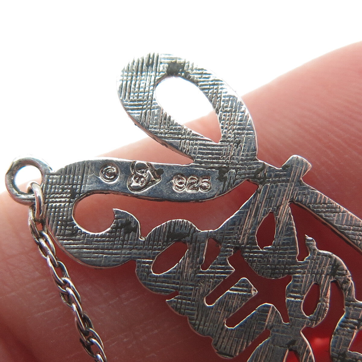 925 Sterling Silver Vintage "Someone Special" Twisted Rope Chain Necklace 18"