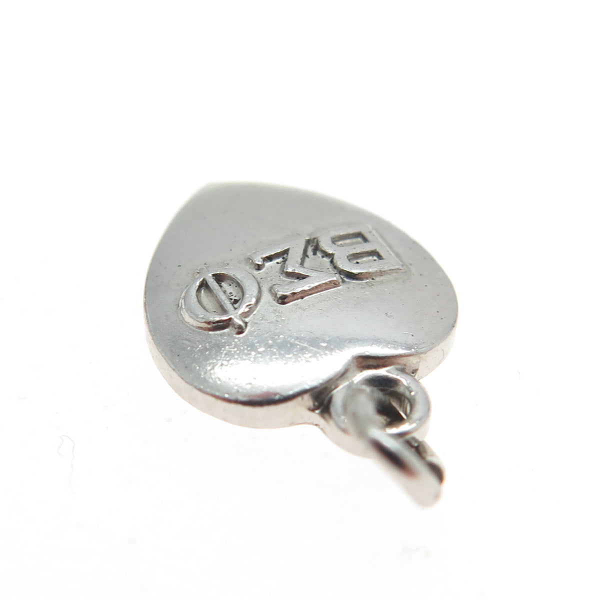 925 Sterling Silver Vintage 1962 Beta Sigma Phi Heart Minimalist Charm Pendant