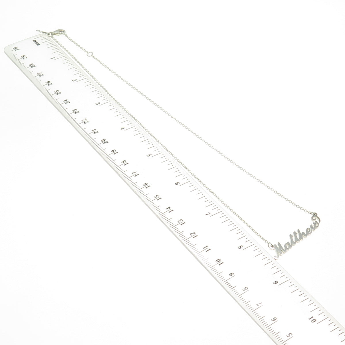 925 Sterling Silver "Matthew" Personalized Cable Chain Necklace 16"