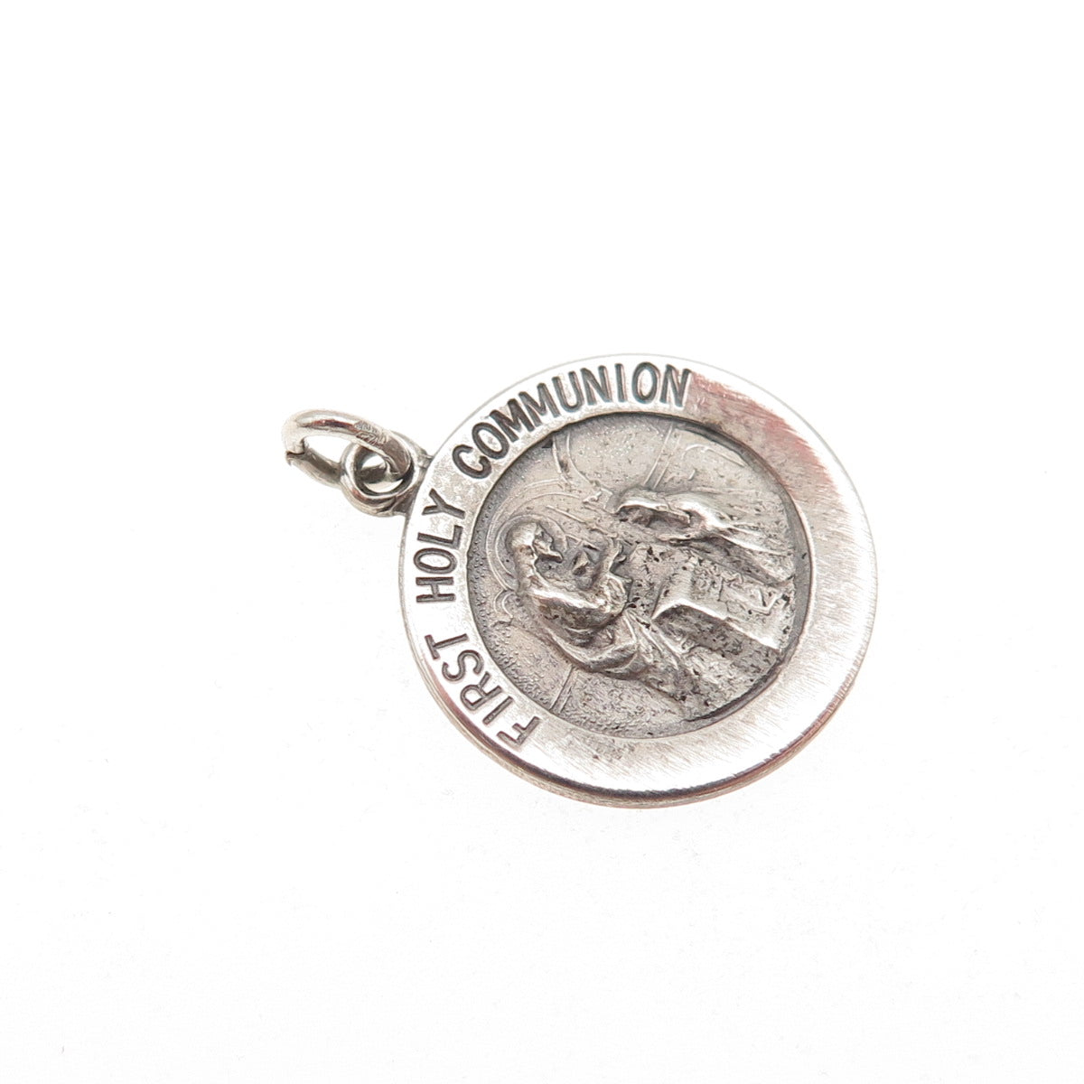 925 Sterling Silver Vintage First Holy Communion Mini Charm Pendant