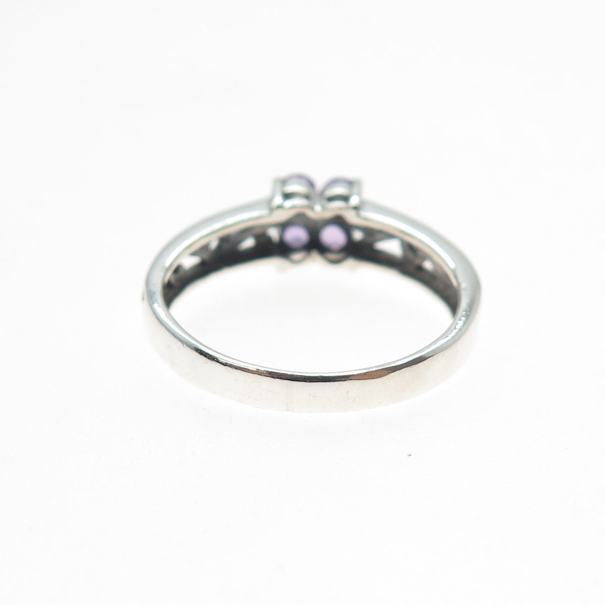 JACKSON HOLE 925 Sterling Silver Vintage Real Amethyst Swirl Ring Size 9