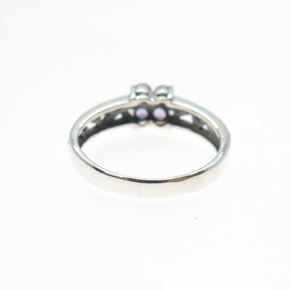 JACKSON HOLE 925 Sterling Silver Vintage Real Amethyst Swirl Ring Size 9