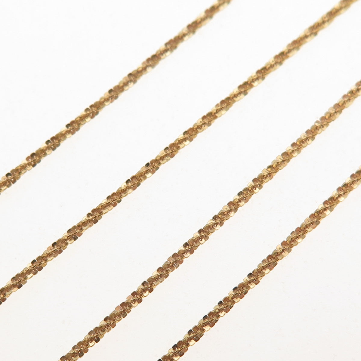 Karizia Spa KA-1772 Sterling Silver Gold Plated Italy Sparkle Chain Necklace 18"