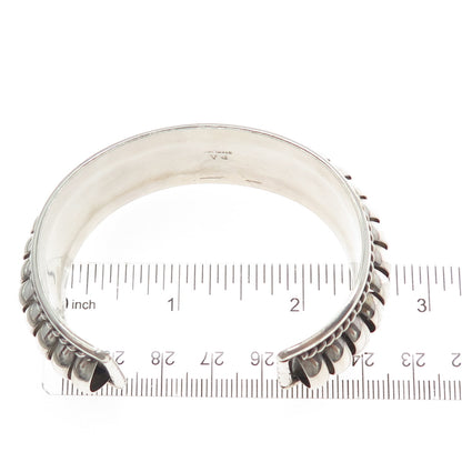 PRICILLA APACHE Old Pawn 925 Sterling Silver Vintage Adjustable Bracelet 6.25"