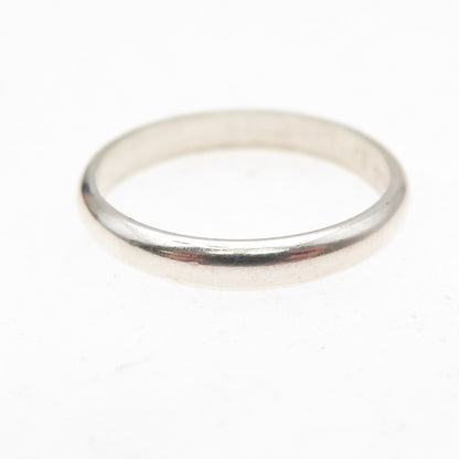 925 Sterling Silver Vintage Mexico Classic Wedding Band Ring Size 8