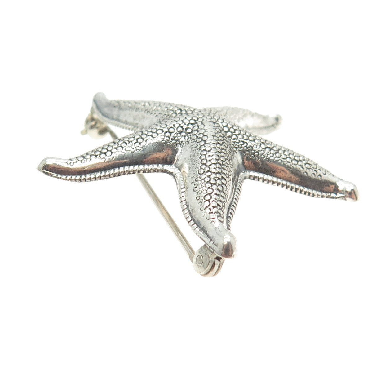 BEAU 925 Sterling Silver Antique Art Deco Starfish Pin Brooch