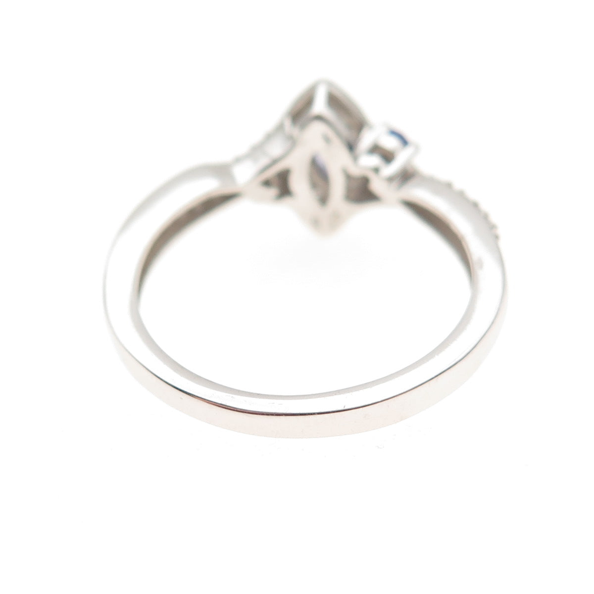 Chuck Clemency 925 Sterling Silver Real Tanzanite & White Topaz Ring Size 8.25