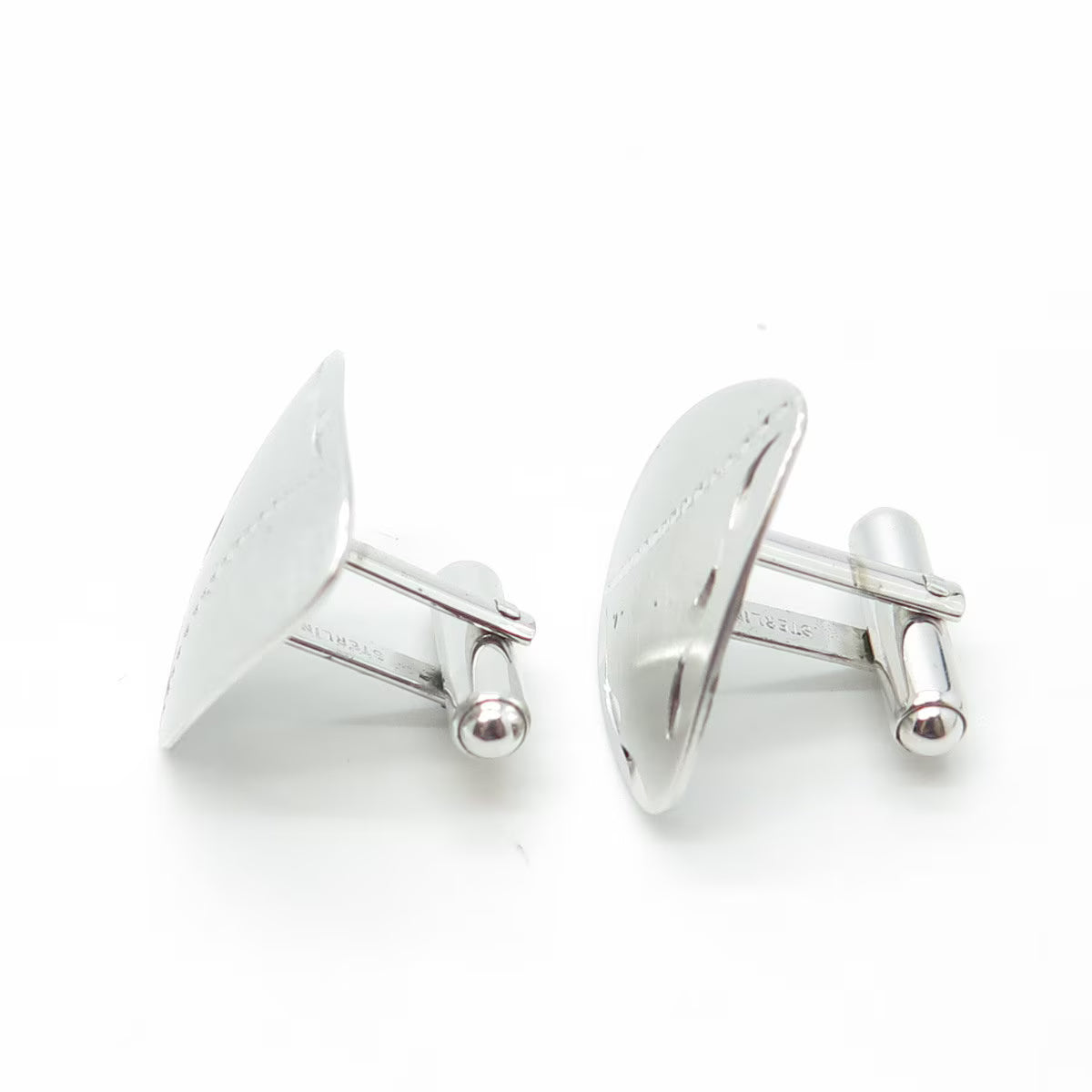 P.R.K. 925 Sterling Silver Vintage Engraved Cufflinks