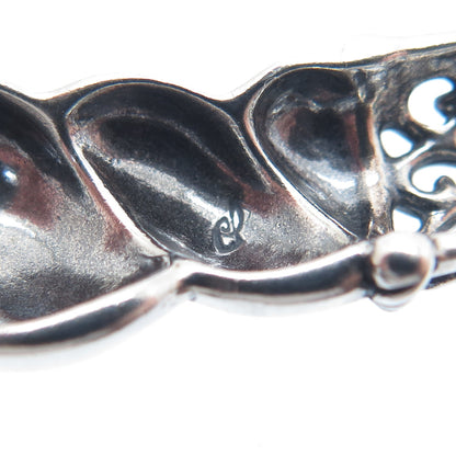 CAROLYN POLLACK 925 Sterling Silver Vintage Twisted Cable Chain Necklace 18-20"