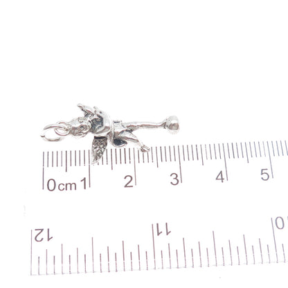 800 Silver Vintage Cherub 3D Charm Pendant