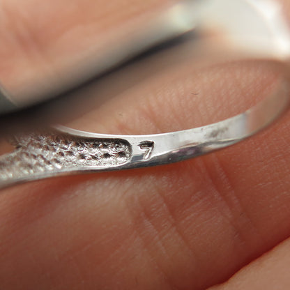 925 Sterling Silver Real Mystic Quartz & C Z Ring Size 7