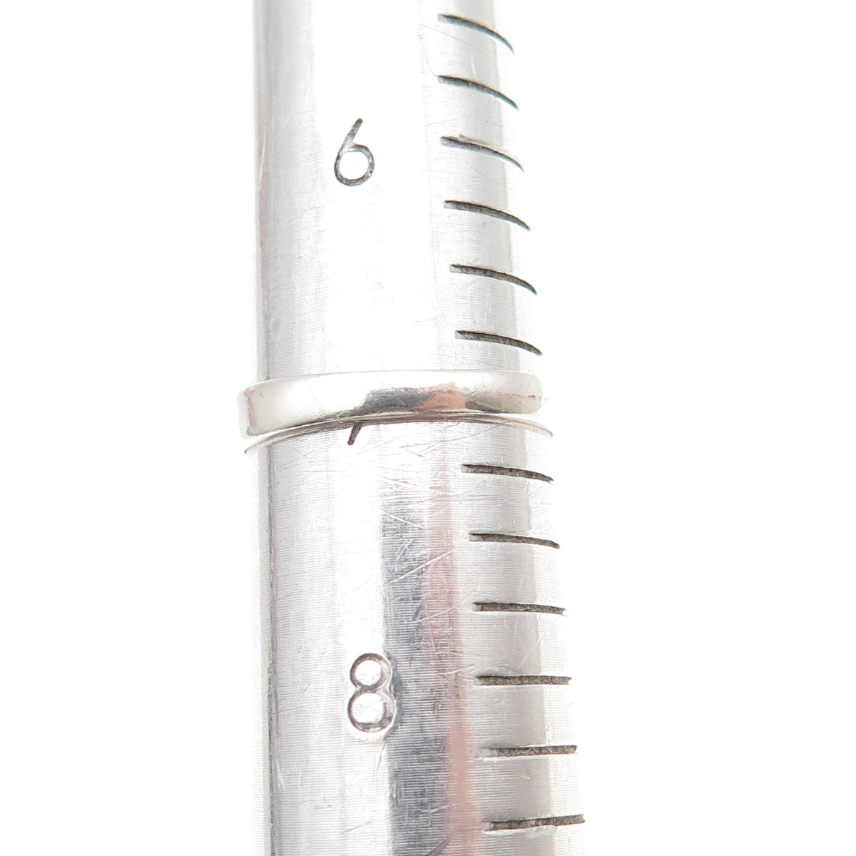 925 Sterling Silver Vintage Peace Bar Ring Size 7
