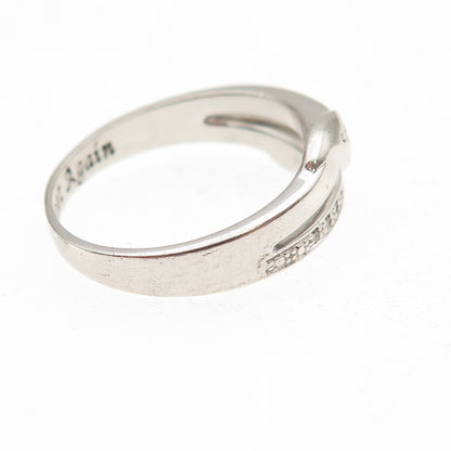 BGE Bradford 925 Sterling Silver Real Diamond Always Promise Ring Size 8.25