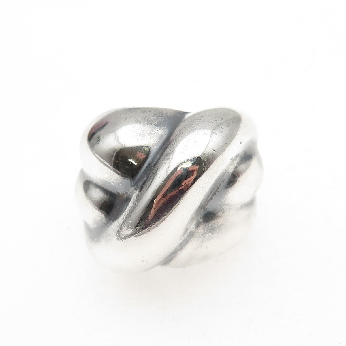 925 Sterling Silver Vintage Mexico Modernist Oxidized Ring Size 8