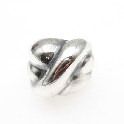 925 Sterling Silver Vintage Mexico Modernist Oxidized Ring Size 8