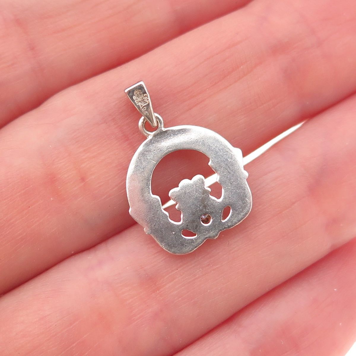 Solvar 925 Sterling Silver Vintage Real Diamond Accent Irish Claddagh Pendant
