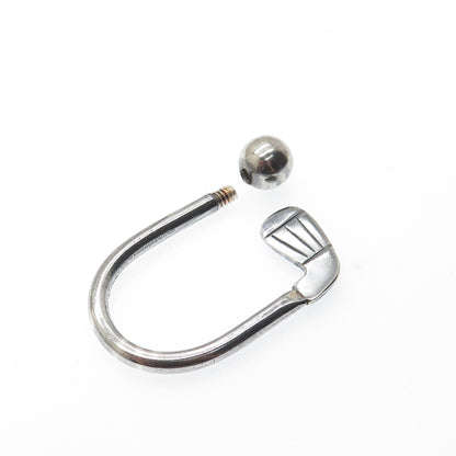 925 Sterling Silver Vintage Mexico Golf Club Screw Ball Key Ring Holder