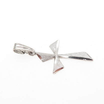 925 Sterling Silver Vintage Cross Mini Charm Pendant